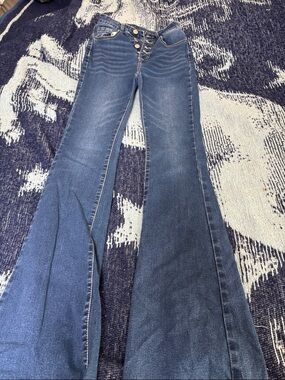 SHEIN Dark Blue Flared Jeans